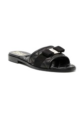 Ferragamo Vara bow quilted slides