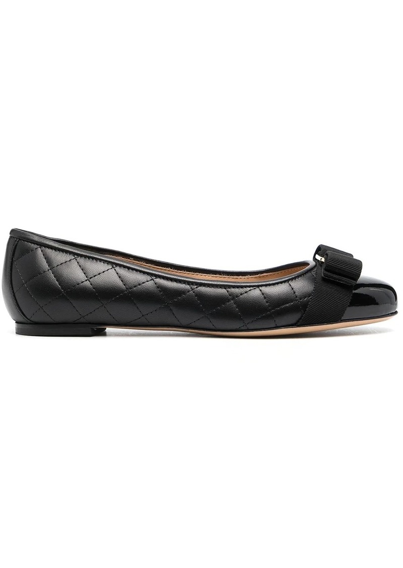 Ferragamo Varina quilted ballerina shoes