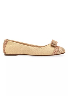 Ferragamo Varina Textured Ballet Flats