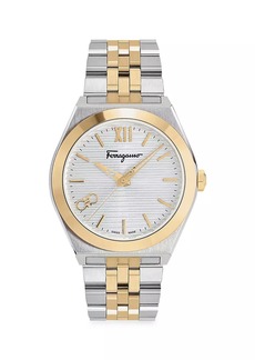 Ferragamo Vega New Yellow Gold & Stainless Steel Bracelet Watch