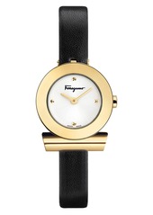 Women's Salvatore Ferragamo Gancino Leather Bracelet Watch