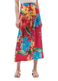 Figue Bastien Skirt Floral Reverie In Raspberry Pink