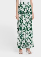 Figue Charlotte Floral-Print Pleated Wide-Leg Pants