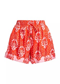 Figue Coppins Floral Silk Shorts