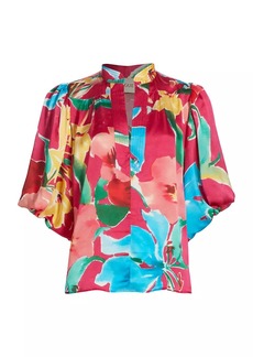 Figue Dani Floral Silk Top