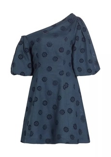 Figue Darcy Floral Eyelet Linen Dress