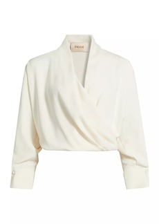 Figue Fallon Draped Surplice Top