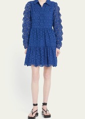 Figue Isabella Eyelet Embroidered Dress with Cutout Sleeves