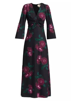 Figue Harley Floral Beaded Maxi Dress