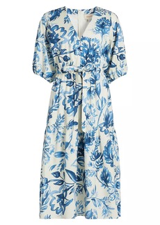 Figue Joyce Floral Cotton Midi-Dress