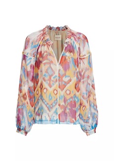 Figue Luz Watercolor Silk Top