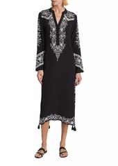 Figue Paola Floral Embroidered Caftan
