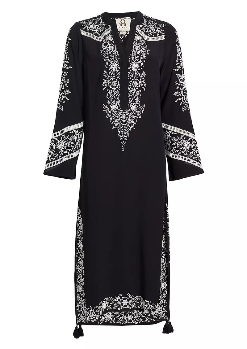 Figue Paola Floral Embroidered Caftan