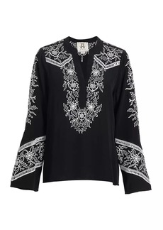 Figue Paola Floral Embroidered Top