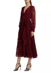 Figue Sierra Silk Tie-Waist Maxi Dress