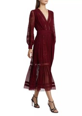 Figue Sierra Silk Tie-Waist Maxi Dress