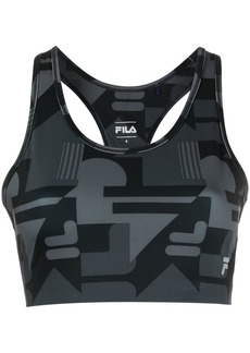 Fila cropped graphic-print top
