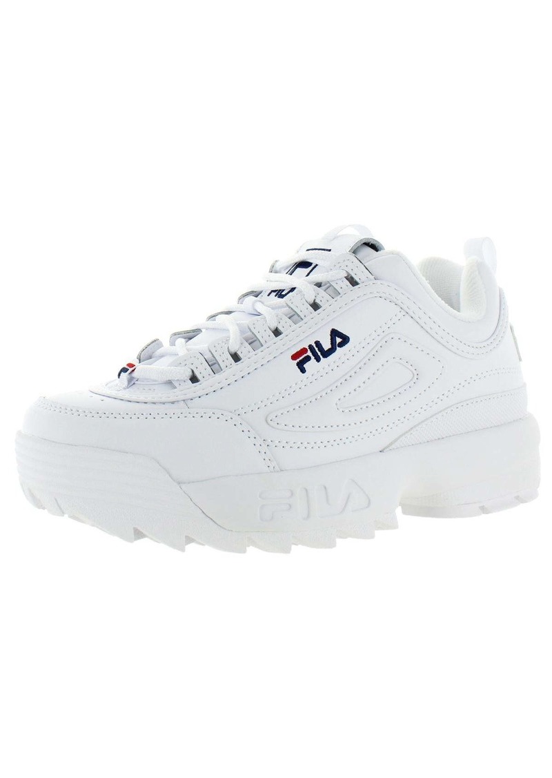 Fila Disruptor II Premium Womens Leather Padded Insole Sneakers