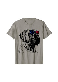 Fila Brasileiro Dog 4th July America USA Flag T-Shirt