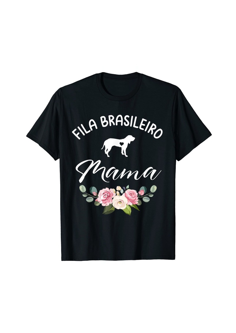 Fila Brasileiro Dog Mama Silhouette Mom Mother's Day T-Shirt