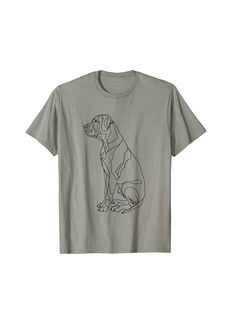 Fila Brasilleiro Dog Line Art Minimalist Mom Dad T-Shirt