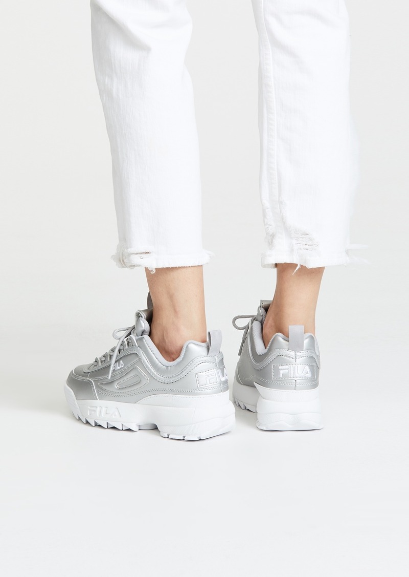 women's fila disruptor ii premium metallic casual shoes