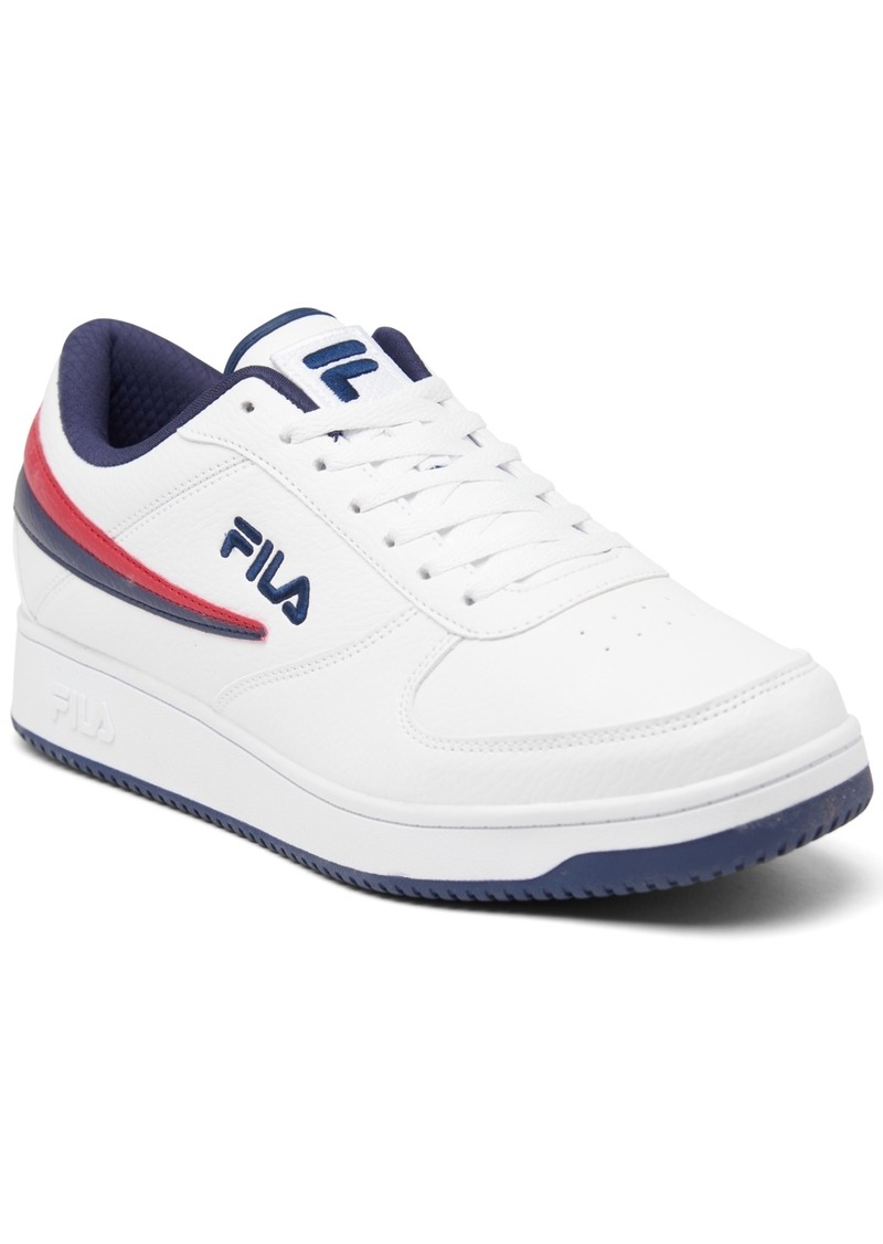 Fila Men's A Low Casual Sneakers from Finish Line - White, Navy