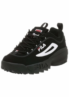 Fila Men's Strada Disruptor fashion sneakers Black/White/  US
