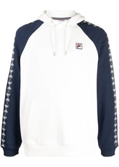 Fila logo-tape cotton hoodie