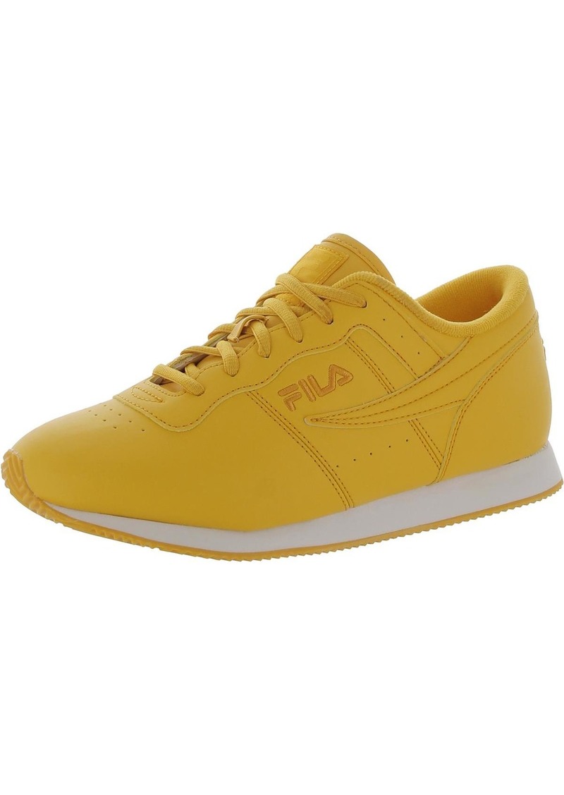 Fila Machu Womens Faux Leather Fitness Sneakers