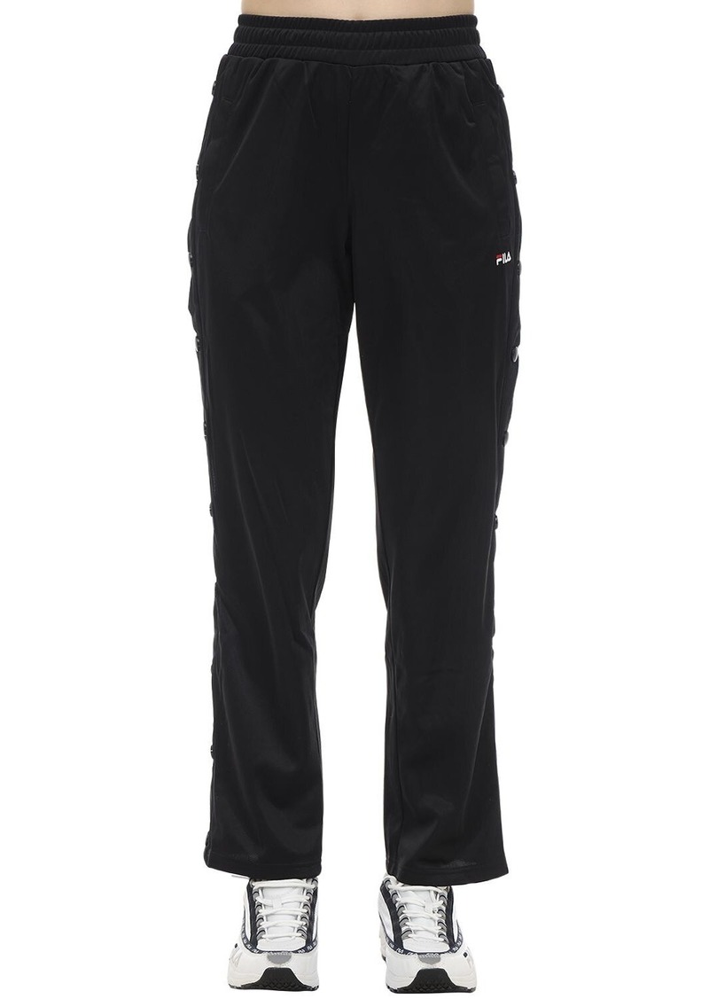 fila tonia velour flare track pants