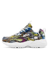 Fila Ray Tracer Snakeskin-Embossed Leather Patchwork Sneakers