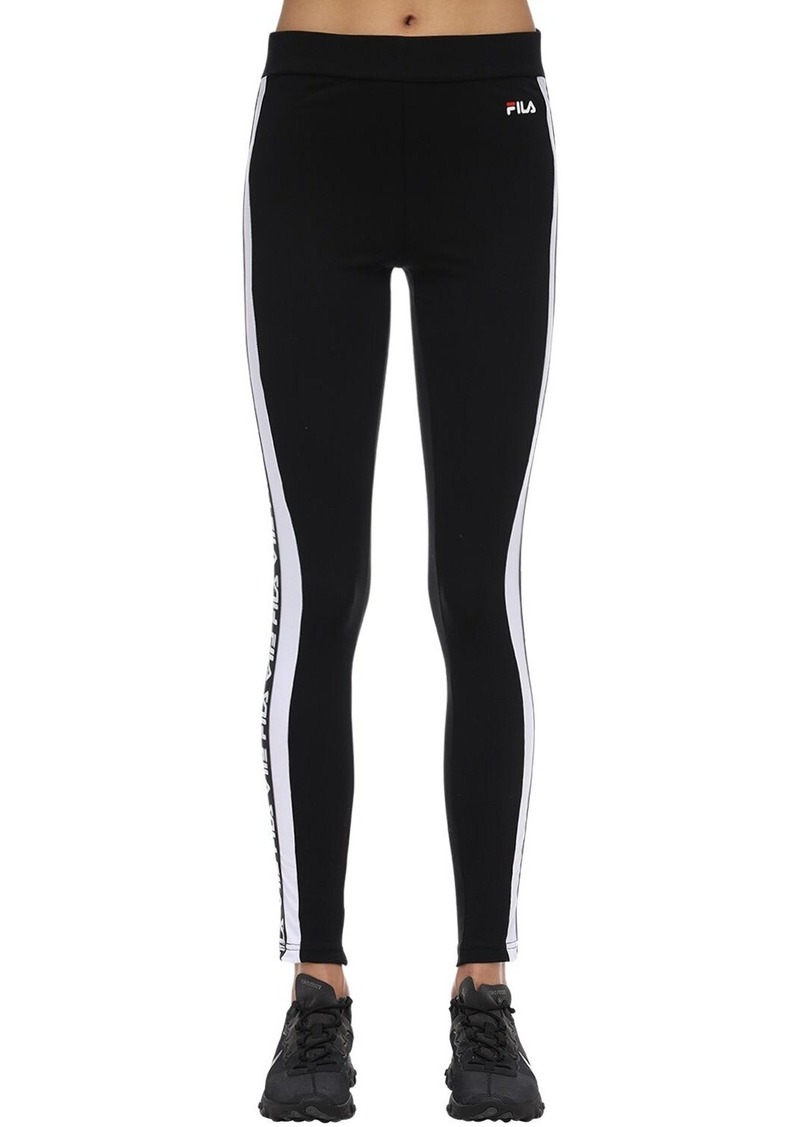 fila sport mesh printed yoga capris