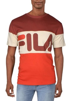 Fila Vialli Mens Cotton Crew Neck Logo T-Shirt