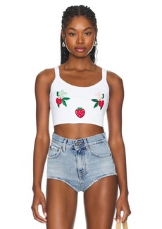 FIORUCCI Embroidered Cropped Tank Top
