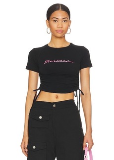FIORUCCI Ruched Squiggle Logo T-shirt