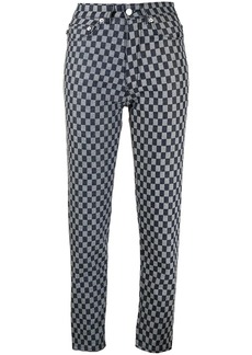 Fiorucci checkerboard organic cotton jeans