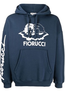 Fiorucci signature angel print cotton hoodie