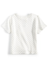 First Impressions Baby Boy Broken Stripe Patterned Top, Created for Macy's - Angel White