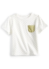 First Impressions Baby Boy Broken Stripe Patterned Top, Created for Macy's - Angel White