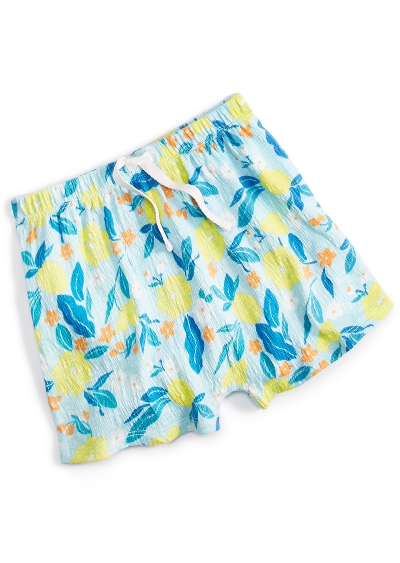 First Impressions Baby Boys Elegant Tropical Floral-Print Shorts, Created for Macy's - Oasis Blue