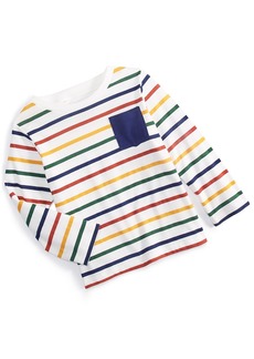 First Impressions Baby Boys Forest Stripe Shirt, Created for Macy's - Angel White