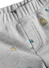 First Impressions Baby Boys Printed French Terry Shorts, Created for Macy's - Slate Hthr