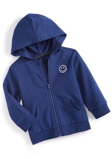 First Impressions Baby Boys Smile Zip Up Hoodie, Created for Macy's - Navy Sea