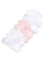 First Impressions Baby Girls Lace Socks, Pack of 3, Created for Macy's - Multi