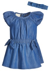 First Impressions Toddler Girls 2-Pc. Cotton Denim Dress & Headband Set, Created for Macy's