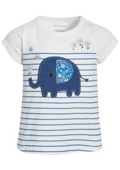 First Impressions Baby Girls Cotton Striped Elephant T-Shirt, Created for Macy's