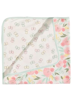First Impressions Baby Girls Floral Print Blanket, Created for Macy's - Barely Green