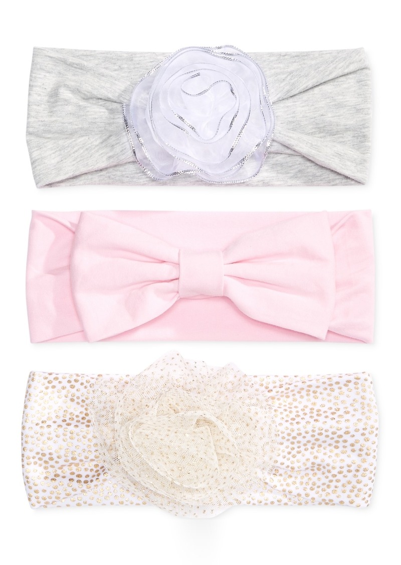 First Impressions, Baby Girls Headbands, Pack of 3, Created for Macy's - Pink Multi