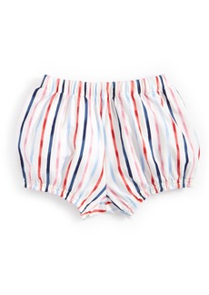 First Impressions Baby Girls Paint Stripe Bloomer Shorts, Created for Macy's - Angel White